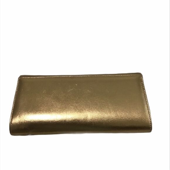 LK BENNET CU FLO Clutch Shoulder Bag Gold Metallic *New With Defects - Picture 2 of 8